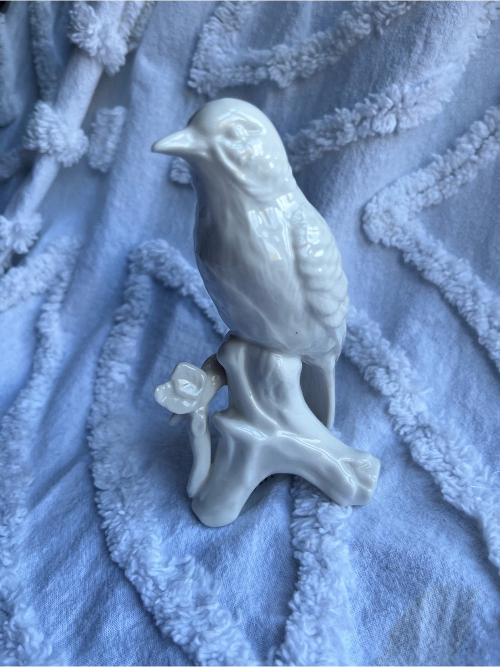 Godinger White Ceramic Bird Figurine - Decorative Accents for Home